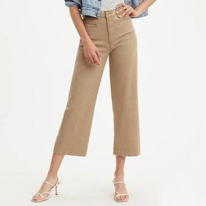 Levi’s Ribcage Tan Wide Leg Cropped Pants 27